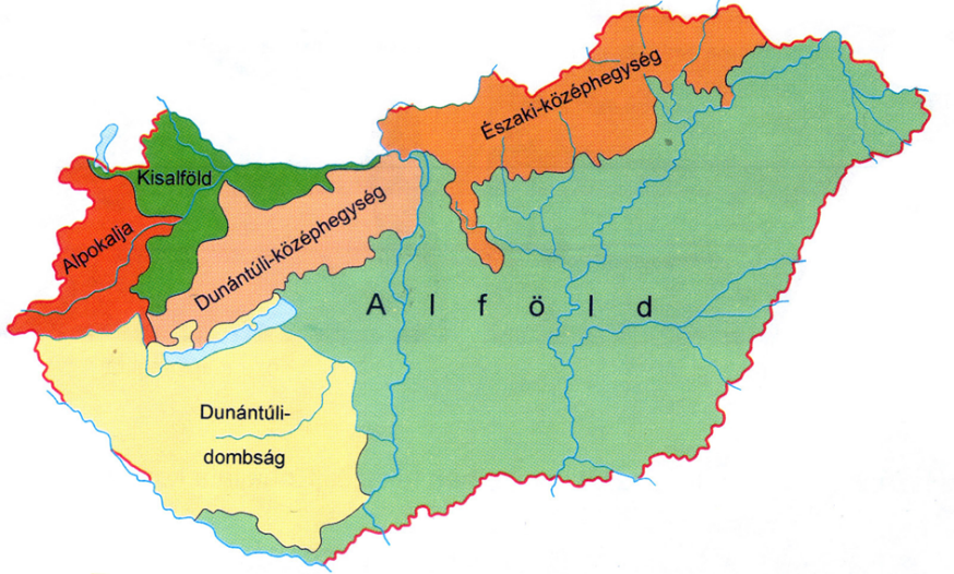 Tájegység szerinti felosztás